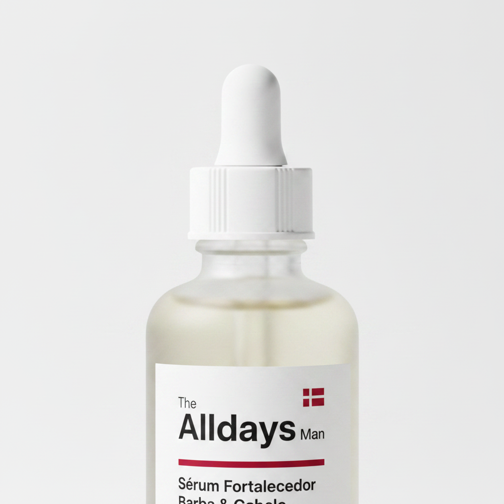 Sérum Fortalecedor Barba & Cabelo — The Alldays Man macro close-up