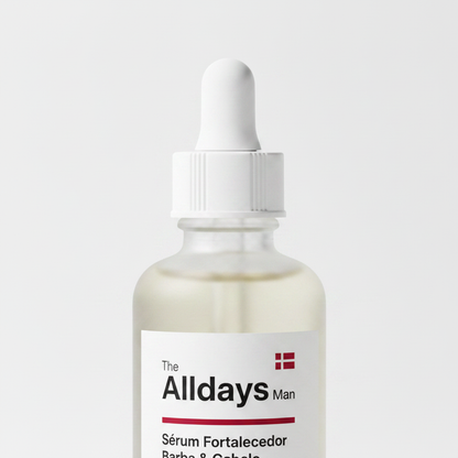 Sérum Fortalecedor Barba & Cabelo — The Alldays Man macro close-up
